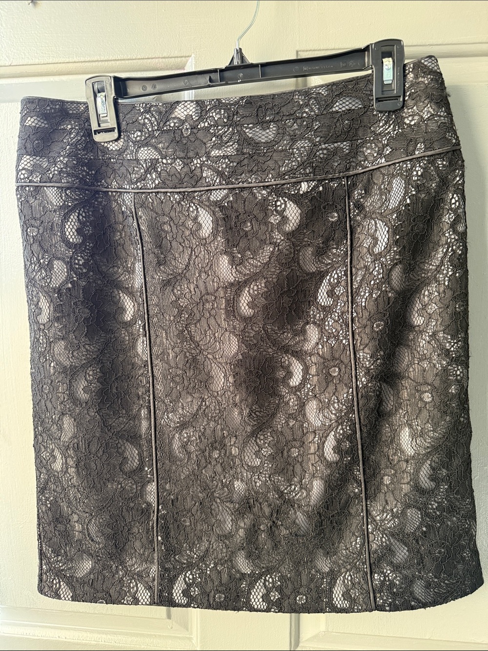 Relativity Black Lace Midi Skirt